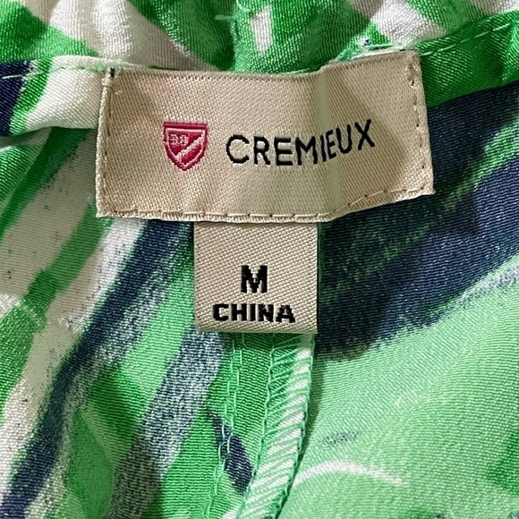 CREMIEUX INA Pants Tropical Leaf Medium Pull On Elastic Waist - Picture 11 of 11